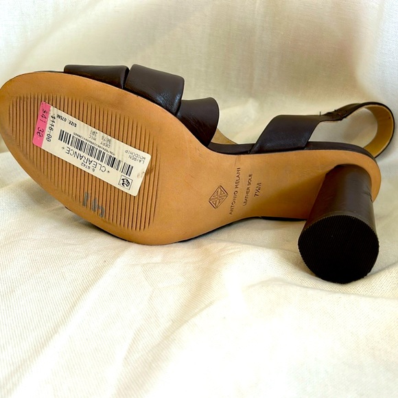 ANTONIO MELANI sling-back 3” brown heels. Size 7 1/2. Gently used. - Picture 3 of 3